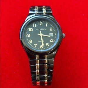 Waltham Black and Gold Men's Watch